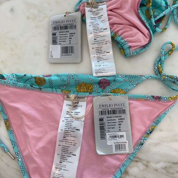 EMILIO PUCCI BLUE PRINT BIKINI SIZE US 10 / IT 44 NWTS! - Picture 15 of 15